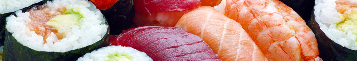Eating Japanese Sushi at Zena Sushi restaurant in Hurst, TX.